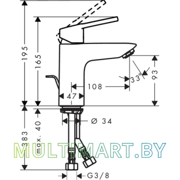 Смеситель Hansgrohe Logis Loop 100 71151000 картинка 2